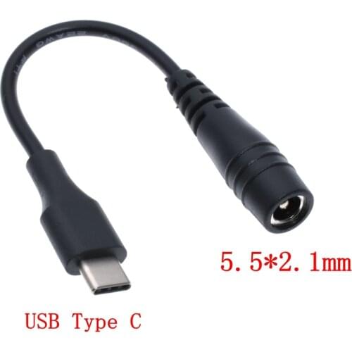 DC5.5 x 2.1 mm Female jack to Type-C USB 3.1 Male Plug Micro usb male DC Power Connector Adapter DC to Type c male 10cm