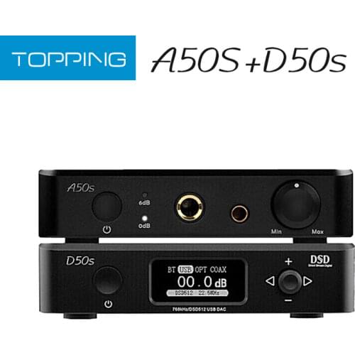 TOPPING D50s Decoder+ TOPPING A50s Headphone Amplifier