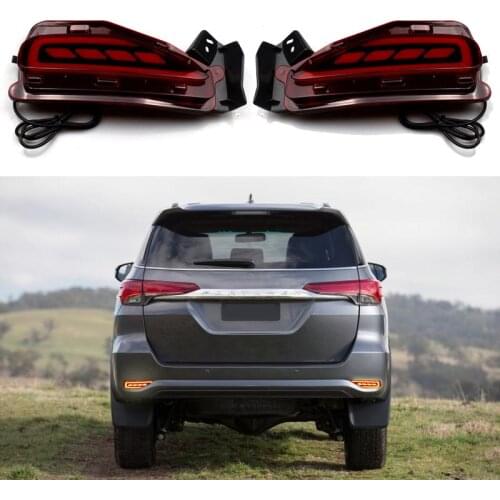 For Toyota Fortuner 2015-2020 LED Reflector Rear Bumper Tail Light Brake Lamp