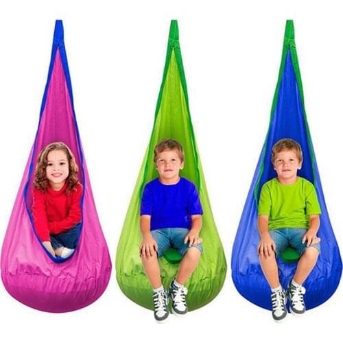 Home Portable Swing Kid Indoor Outdoor Hammock Garden Furniture Pod Single Person Steady Seat Swing Chair Toy for Children Adult
