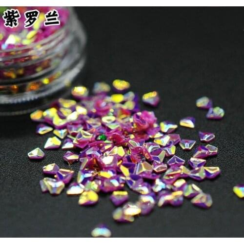 New 5box/lot Colorful Super Flash Diamond shape flashing flash material epoxy mold makeing jewelry filling for DIY jewelry