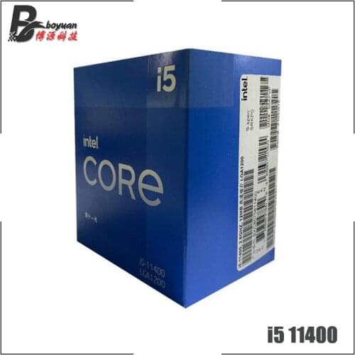 Intel Core i5-11400 i5 11400 2.6 GHz Six-Core Twelve-Thread CPU Processor L3=12M 65W LGA 1200 Need H410 B560 Z590 Motherboard