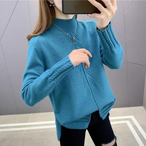 Room 192166, 7 under 2 】 make half a turtleneck pure color twist pullovers 49 [3012]