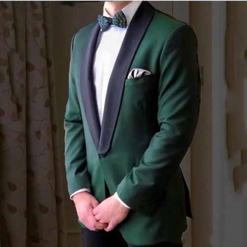 Handsome Groomsmen Groom Tuxedos Mens Wedding Dress Man Jacket Blazer Prom Dinner (Jacket+Pants+Tie) A101