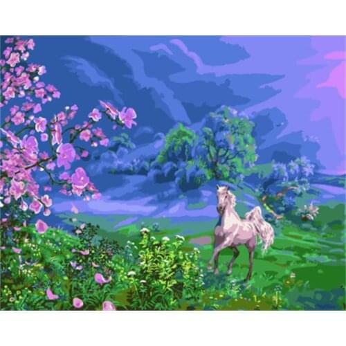 PAINTBOY Framed Pictures Painting By Numbers of Animal Handwork Canvas Oil Painting Home Decor For Living Room