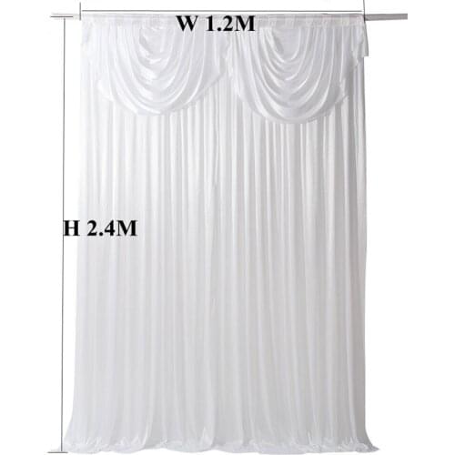Cheap Ice Silk Wedding Backdrop Curtain Stage Background Silk Drape Event Party Curtain Decoration