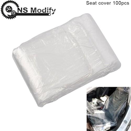 NS Modify 100PCS Disposable Plastic Seats And Seat Covers Protect Transparent Seat Cover Waterproof Car Repair Protective Cover