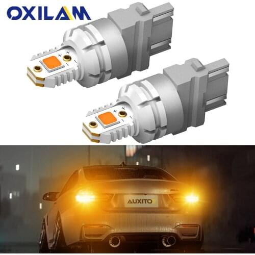 OXILAM 2pcs T25 P27W P27/7W LED Canbus 3157 3156 Led Bulb for Car Signal Brake Turn Reverse Parking Stop Lights White Red Amber