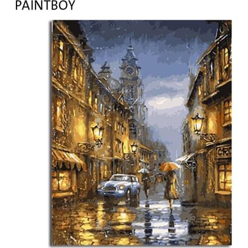 PAINTBOY DIY Oil Painting Framed Picture Painting & Calligraphy Paintng By Numbers Canvas Painting For Living Room
