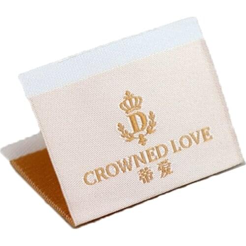 Custom Sewing labels Handmade Tags Custom Kids Name Labels Polyester Yarn Computer Woven Labels For Clothing