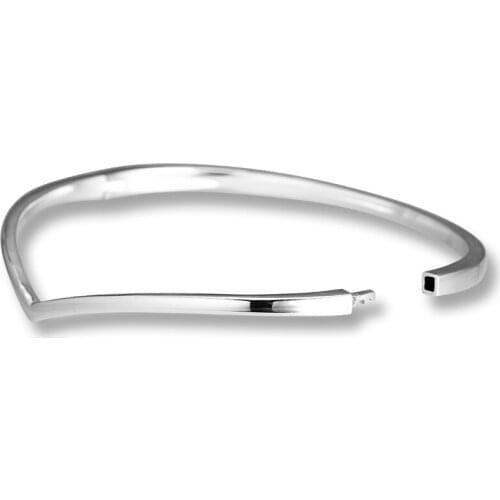 Valentines Day Shining Wish Bangle Authentic 925 Silver Bracelets For DIY Beads Woman Fashion Bracelets For Jewelry Making