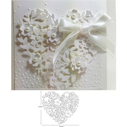 Heart Shape Flowers Metal Cutting Dies Stencil for DIY Scrapbooking Album Embossing Paper Cards Decoratve Crafts Die Cuts