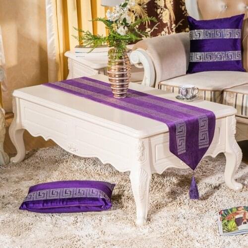 Modern Table Runner Ironing Diamond 2 Layers Runner Table Cloth With Cutwork Embroidered European luxury double diamond cloth