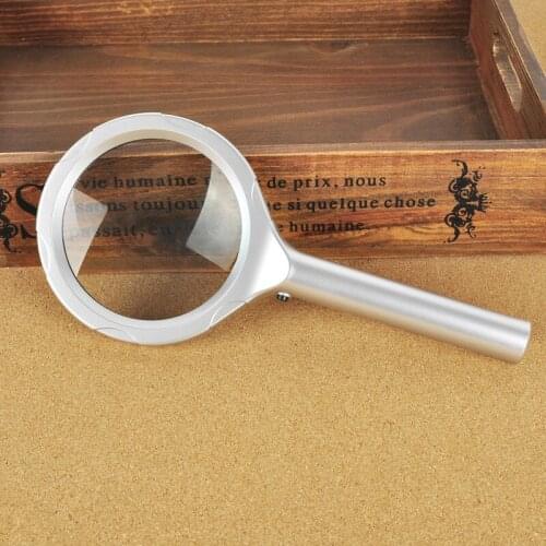 Diameter 90Mm with Led Light High-Definition Handheld Reading Newspaper Old Man Lighting Magnifying Glass Gift