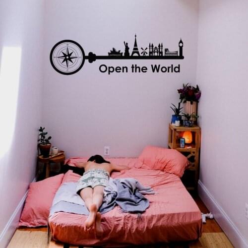 Vinyl Open The World Key Wall Sticker Decal Sticker Home And Hotel Art Decoration A003055