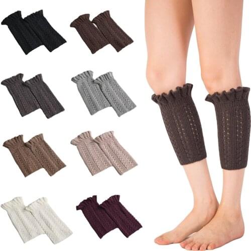 Women Knitted Short Leg Warmers Ladies Stylish Boot Cuffs Socks Accessories SCKMX0048