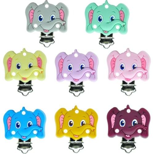 1PC Silicone Clips Food Grade Baby Teething Rodents Metal Part DIY Pacifier Chain Newborn Gift Infant Teething Toy Accessories