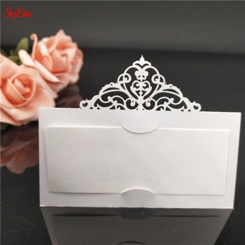 10/20PCS/lot Laser Cut Wedding Place Name Cards Number Name Place Paper Cards Seat Table Seat Decoration Guest Card 8Z SH873