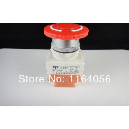 2pcs CNC Emergency Stop Mushroom Pushbutton Switch 10A