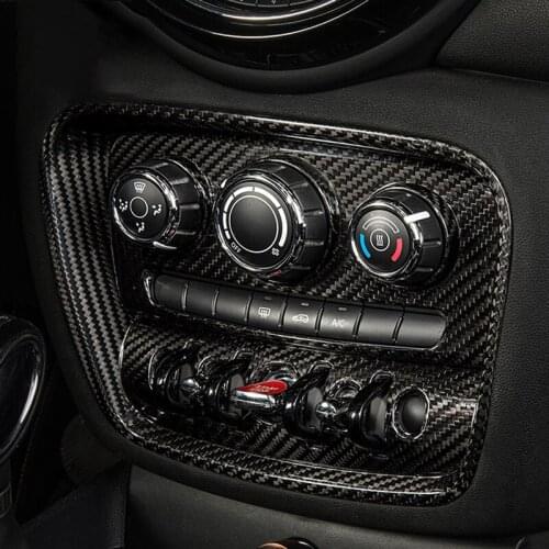 Car Carbon Fiber Interior Accessories Centre Panel Decoration Cover Sticker For BMW MINI Cooper S F54 F55 F56 F57 Car Styling