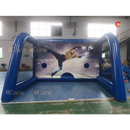 Free air ship to door,Best price inflatable football shoot,4x3m inflatable sport game, inflatable soccer goal for sale
