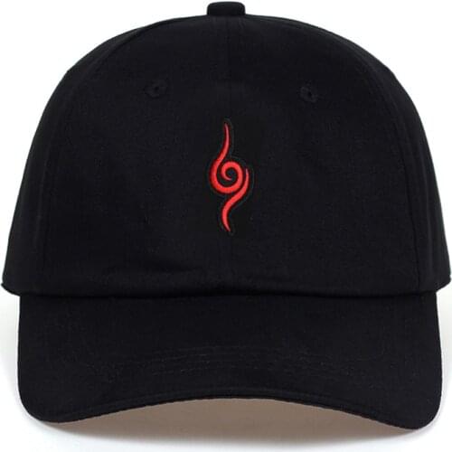 Anime Logo Dad Hat 100% Cotton Japanese Akatsuki Uchiha Itachi Family Logo Embroidery Baseball Caps Black Snapback Hats