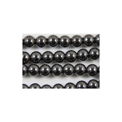 Bracelet necklace+Fhr45ift 8mm Fasion Black Hematite Loose ball Beads crystal Findings Fit DIY Bracelet Necklace