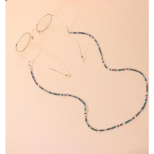 Colorful Acrylic Beads Sunglasses Chains Holder Cord Lanyard Necklace Small Round Glasses Chain Eyewears Cord Hangs Masks Strap