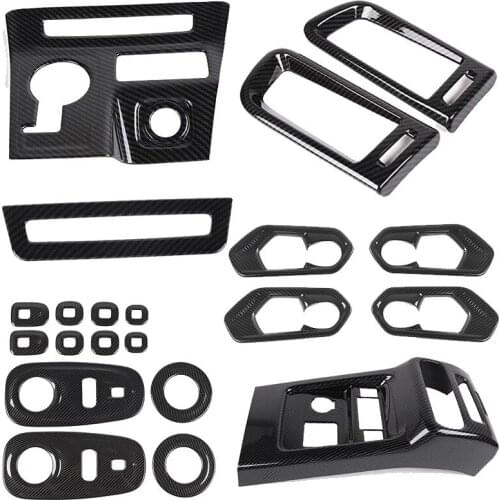 For Jeep Grand Commander 2018 Carbon Fiber ABS Chrome Car All Kinds of Interior Accessories Cover Trims Car Styling Accessories