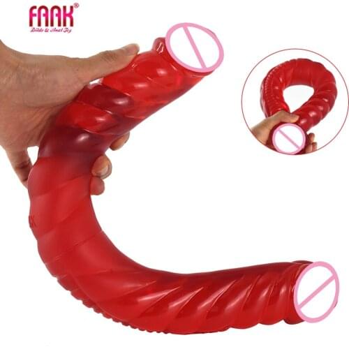 16.5in Double-Headed Dildo Anal Beads Lesbian Vagina Masturbation Anal Massage Sodomy Big Ass Penis G-Spot Stimulation Sex Shop