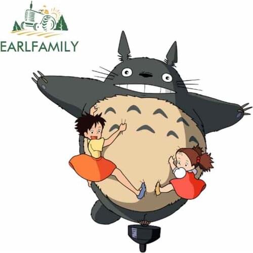 EARLFAMILY 13cm x 12.9cm For Neighbor Totoro Window Fine Decal Repair Car Stickers Waterproof Sunscreen Personality Decor