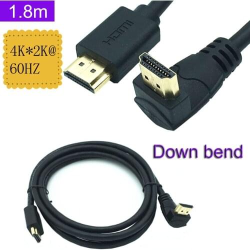 HDMI 2.0V 4K*2K @60HZ ,HDMI Male to HDMI Male Down Angled Cable 1.8M