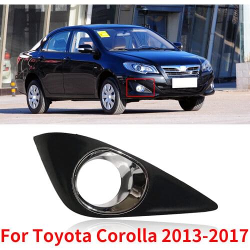 CAPQX For Toyota Corolla 2013-17 Front Bumper Fog light Frame Foglamp Cover Cap Trim Hood Fog Lamp Decoration Housing Shell Lid