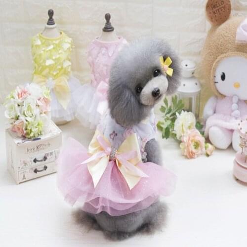 New Summer Pet Clothes Cute Dog Dress For Dogs Skirt Princess Candy Color Skirt Dresses York Clothes For Dogs Skirts Pet Dress
