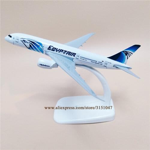 NEW 16cm Alloy Metal Diecast Aircraft EGYPT Air Boeing 787 B787 Airlines Airways Airplane Model Plane Model Kids Gifts