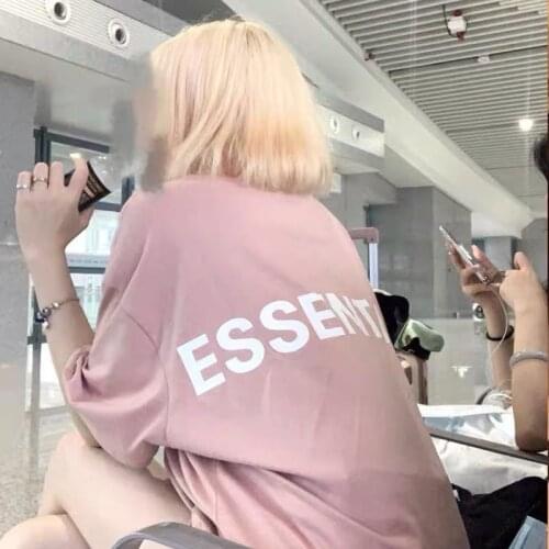 2021 new reflective letters men and women couples pure cotton short-sleeved T-shirt high street loose casual graphic tee y2k top