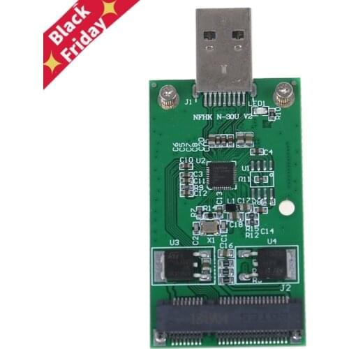Mini USB 3.0 to PCIE mSATA External SSD PCBA Conveter Adapter Card