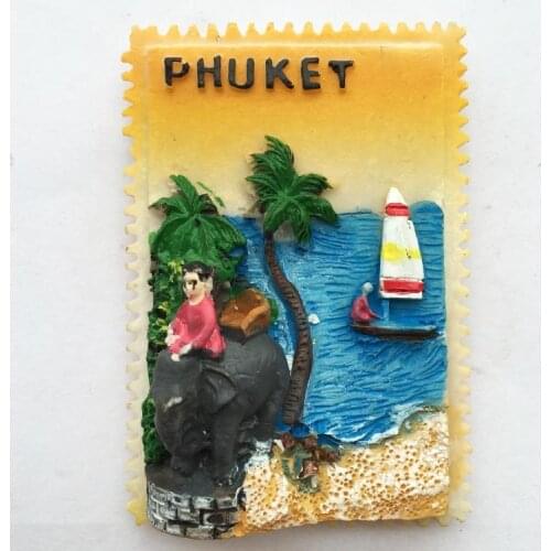 QIQIPP Southeast Asia Tourism Commemorative Stereo Fridge Sticker PHUKET Home Decoration Trave