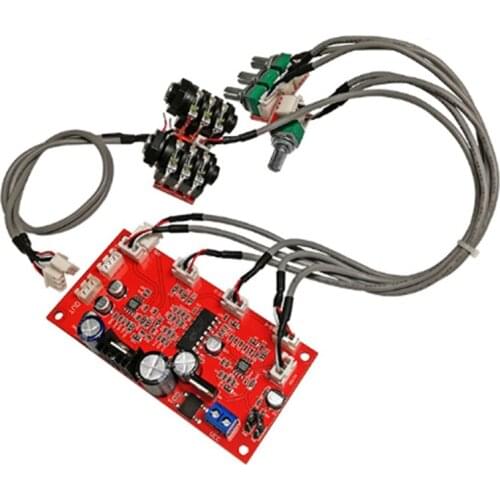 PT2399 Karaoke Reverb Board Single Power Audio Preamp Circuit Board Mixer Karaoke Amplifier with AD828 Preamp