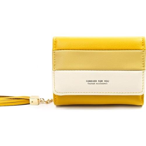 Luxury Brand Leather Small Wallets Women Short Zipper Coin Purse Tassel Designer Card Holder Female Mini Credit Card Case Zipper