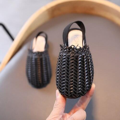 2021Summer Childrens Woven Sandals New Fashion Boys Casual Shoes Retro slippers Soft Little Girls Beach Shoes for 2-11years old