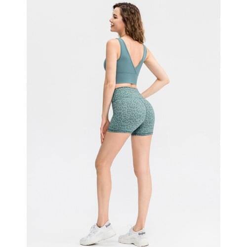 High Waisted Workout Shorts Women Super Stretchy Prints Yoga Shorts Quick dry Trainning Running Shorts Fitness Female Short Pant