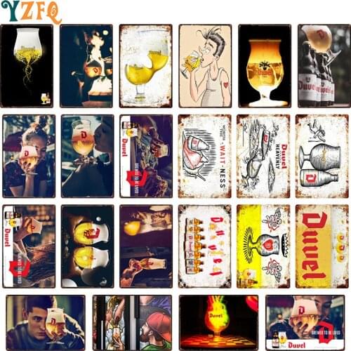 Belgium Beer Cake Signs Metal Plate Decor Restaurant Cafe Kitchen Art Wall Decoration Accessories Retro Coffee Poster DU-10931B