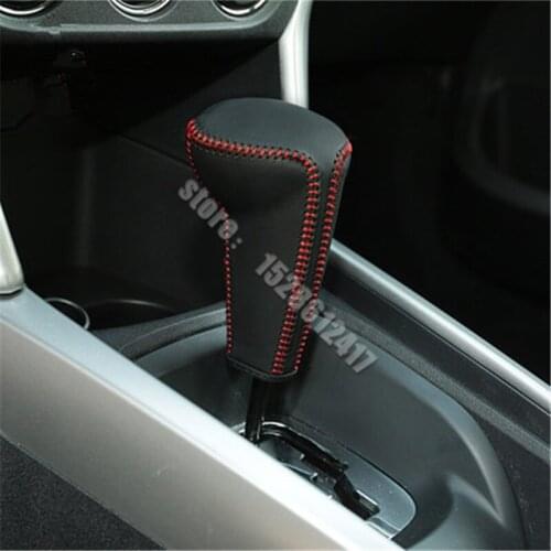 Car styling for Citroen Elysee C-Elysee 2014-2018 Cowhide hand-stitched gear handle cover handbrake gear cover