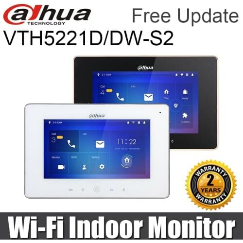 New Dahua VTH5221D-S2 VTH5221DW-S2 Video Intercom 7 inches Wi-Fi Indoor Monitor H.264 replace VTH5221DW VTH5221D Original