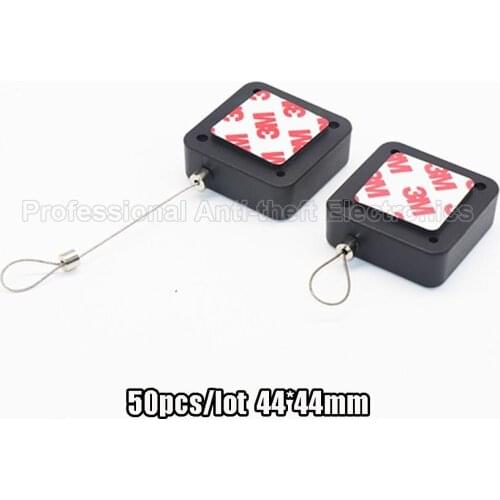 Square retractable pull box recoiler anti-theft with steel wire extend length 90cm 50pcs