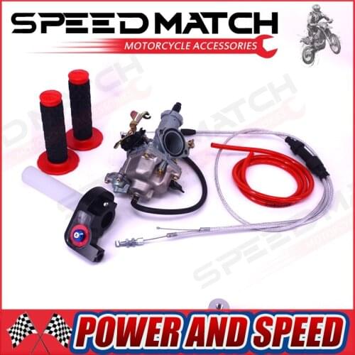 High Performance KEIHIN PZ30 30mm Carburetor Power Jet Accelerating Pump + Visiable Throttle Twister + Dual Cable IRBIS + GRIPS