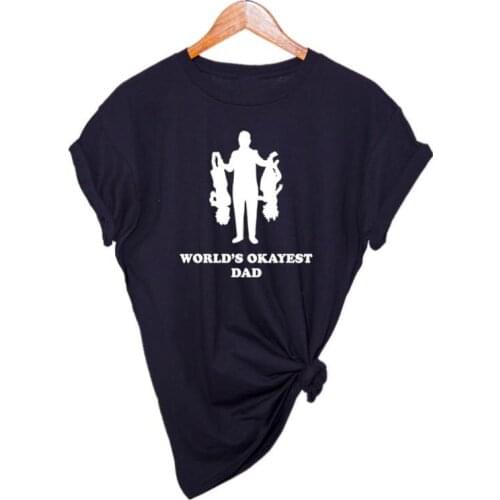 Womens T-shirt cartoon father girl spring and autumn lovely clothing printing womens T-shirt womens T-shirt womens T-shirt