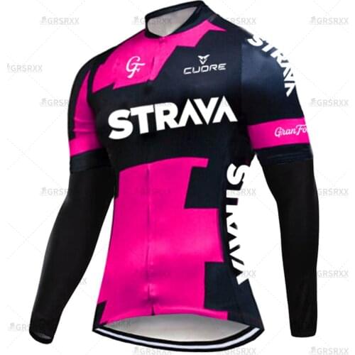 STRAVA Female Autumn Cycling Jersey Bike Shirts Bicycle Jerseys Race Sportswear MTB Downhill Clothes Full Sleeve Bicycle Wear