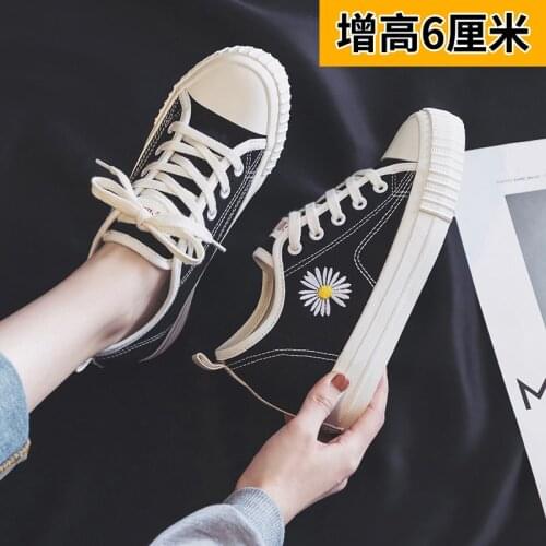 Inside Increased Canvas Shoes Womens Shoes 2020 New Spring Summer Breathable Fashion Versatile Student Thick Soled Shoes